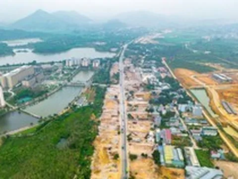 Thành phố giàu nhất miền Bắc đang làm tuyến đường rộng gấp gần 4 lần đường băng sân bay, nối Đại lộ đẹp nhất Việt Nam với tuyến cao tốc đi các tỉnh Tây Bắc