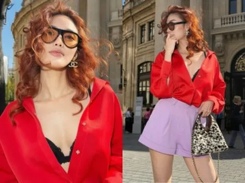 Nàng dâu hào môn xuống phố Pháp diện đồ lộ nội y gợi cảm, xách túi hơn 200 triệu đồng khoe vẻ đẹp sành điệu