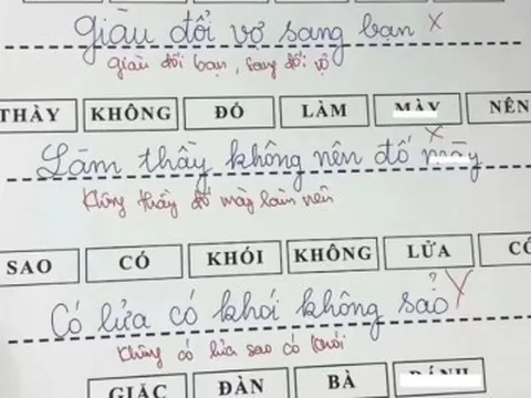 Cô giáo yêu cầu điền câu thành ngữ "giàu đổi...", “không thầy…”, học sinh tiểu học đưa ra loạt đáp án khiến cõi mạng bàn...