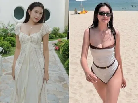 Tiểu thư Hà thành hiếm hoi diện áo tắm sau sinh con với chồng cầu thủ, body đẹp mê khiến dân tình xuýt xoa