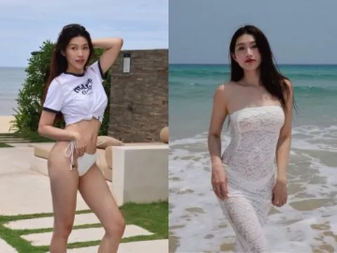 Mỹ nhân Lâm Đồng diện bikini khoe eo thon, mê ăn loại quả bình dân để giữ body nóng bỏng