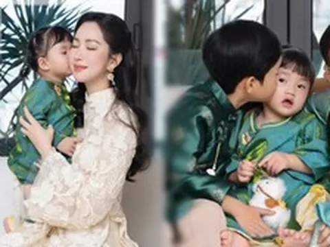 3 nhóc tỳ nhà Hoa hậu Đặng Thu Thảo sinh ra đã ngậm thìa vàng, visual đẹp như thiên thần