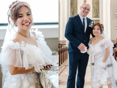 Mẹ đơn thân Việt U50 nên duyên với chàng trai Mỹ kém 6 tuổi, có đám cưới như mơ