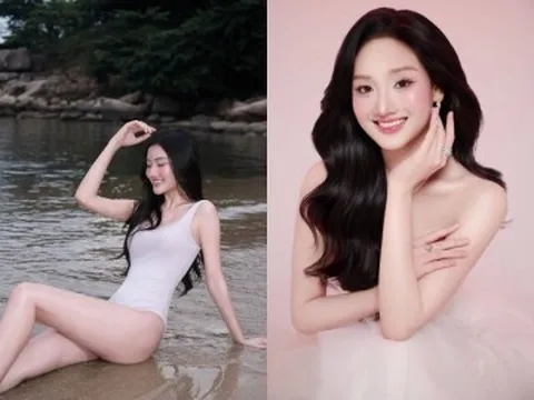 Mỹ nhân Thái Bình diện đồ bơi khoe da trắng nõn như "bông bưởi", 26 tuổi đang học thạc sĩ, đam mê nghệ thuật