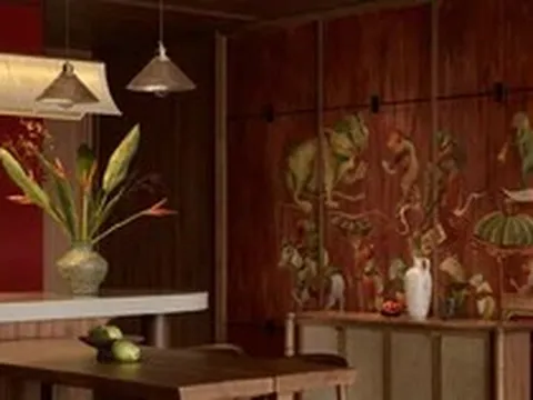 Căn hộ 130m² ‘đưa’ tranh Đông Hồ vào không gian sống