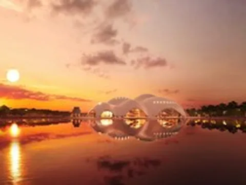 Việt Nam đang xây một công trình có mái vòm siêu mỏng, siêu chịu lực có thể phản chiếu màu nước theo từng thời điểm trong ngày do KTS có tầm ảnh hưởng nhất thế giới thiết kế