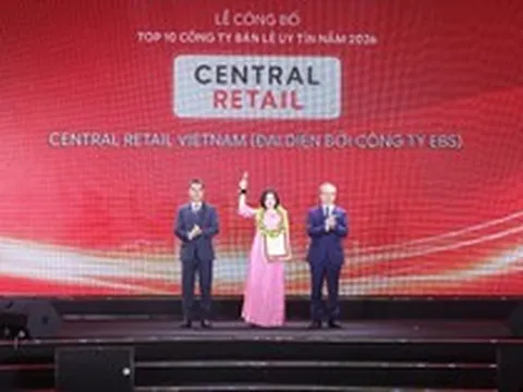 Central Retail Việt Nam được Vietnam Report vinh danh top 1 ngành Bán lẻ năm 2026